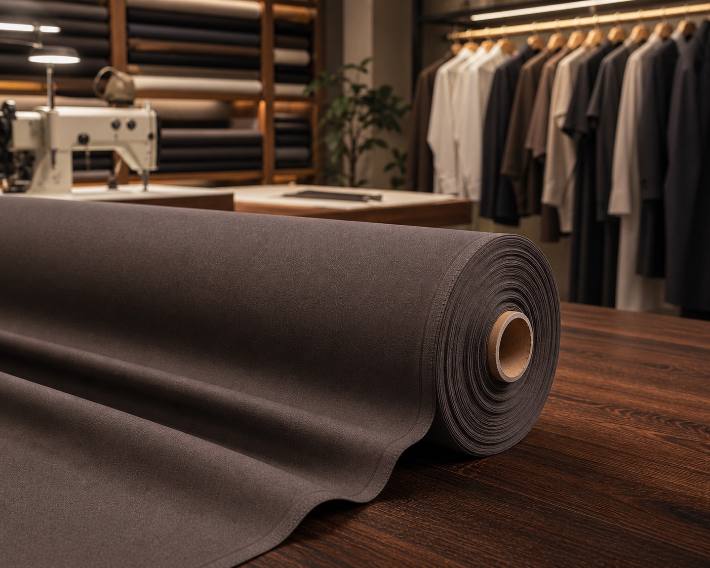 Rolls of commercial fabric prepared for manufacturing